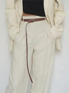 Cintura Sottile in Vera Pelle per Donne, 1,2 cm, Cintura Minimalista in Pelle Bovina con Nodo Senza Fibbia per Abiti, Cinturino da Vita per Signore - Product Image 6