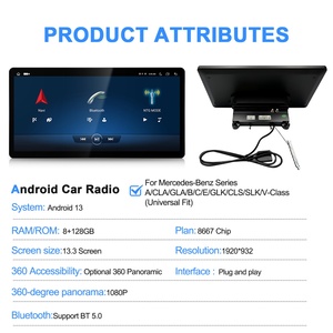 Navihua Nouveau Design Autoradio Android 13,3 pouces GPS Multimédia Carplay DSP Stéréo Auto pour Benz Toutes Séries Classe A B C E W205 W212 - Product Image 6