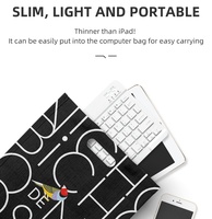 Clavier silencieux mince portable sans fil pour téléphone et tablette Utilisation au bureau Convient pour Android et iOS pour Ipad