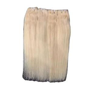 Venta al por mayor de mechones de pelo virgen camboyano crudo sin procesar de doble hueso estirado pelo Remy recto vendedores de pelo indio - Product Image 5