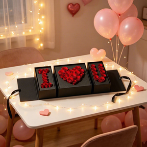 Caja de Regalo Plegable Tipo Concha para Flores, Hecha a Mano, de Lujo, Personalizada, para el Día de San Valentín o el Día de la Madre - Product Image 1
