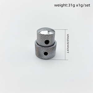 Perilla <span class=keywords><strong>de</strong></span> Volumen y Tono <span class=keywords><strong>de</strong></span> Metal <span class=keywords><strong>de</strong></span> Doble Capa para Guitarra Eléctrica, Tapa <span class=keywords><strong>de</strong></span> Potenciómetro <span class=keywords><strong>de</strong></span> Doble Capa para Bajo, Opciones en Dorado, Plateado y Negro - Product Image 3