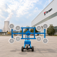 Chariot de levage de verre robuste 800 kg avec 8 ventouses et 6 roues universelles – Outil robotisé pour vitrage