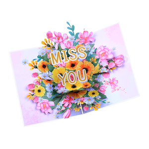 <span class=keywords><strong>Carte</strong></span> <span class=keywords><strong>de</strong></span> vœux 3D éco-responsable avec impression numérique 'Je t'aime' pour les relations longue distance, la <span class=keywords><strong>famille</strong></span>, les amis - Merci pour votre message commercial - Product Image 1