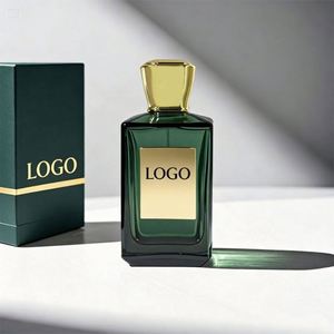 Elegant Clear Green Glass Perfume Bottle <b>Empty</b> Glass Perfume Bottles 100ml Rectangle Perfume Bottles With <b>Box</b> Packaging - Product Image 1
