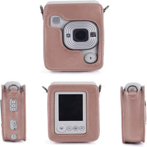 กระเป๋ากล้องหนัง PU แบบแข็งครึ่งเคสสำหรับกล้อง Mini 11 & <span class=keywords><strong>liplay</strong></span> MINI พร้อมสายคล้องไหล่กระเป๋าวิดีโอเพื่อการป้องกัน - Product Image 5