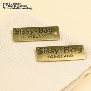 Venda quente de alta qualidade de etiquetas de logotipo de <span class=keywords><strong>metal</strong></span> placas de <span class=keywords><strong>metal</strong></span> para roupas - Product Image 1