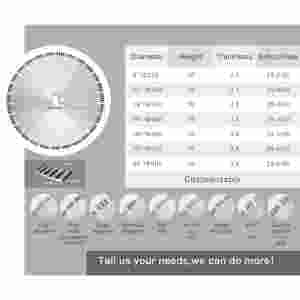 Disque diamanté personnalisé de 300-500 mm avec segments turbo pour la découpe humide du béton, du ciment et des bordures - Product Image 5