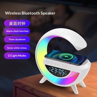 Untuk Speaker 5.3 IPX4 Tahan Air Pengisian Daya Nirkabel Multifungsi Lampu Malam Jam Alarm Lampu Meja Suasana Portabel