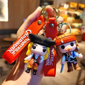 Nouveau Porte-clés Créatif <span class=keywords><strong>2024</strong></span> - Poupée <span class=keywords><strong>Pirate</strong></span> <span class=keywords><strong>des</strong></span> Caraïbes - Exquis Petit Pendentif - Anneau de Clé en Métal, PVC et Caoutchouc - Product Image 2