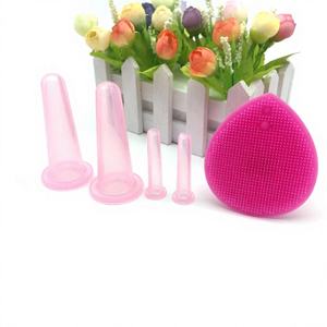 Coupes de massage en silicone anti-cellulite pour le <span class=keywords><strong>visage</strong></span> et le corps, ensemble de ventouses à aspiration sous vide, masseur facial - Product Image 3