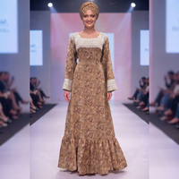 Robe longue de luxe élégante pour femme, en rayonne, imprimé floral, style africain, manches évasées, ethnique, été, infroissable