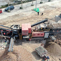 Concasseur à mâchoires mobile, Fendeuse de roche hydraulique, Machine de fabrication de sable, de conception à chenilles, pour l'exploitation minière, avec moteur AC, de l'usine chinoise