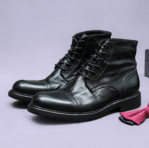 Chaussures décontractées légères avec semelle absorbant la transpiration et structure flexible, chaussures de tous les jours pour hommes, chaussures en cuir - Product Image 5