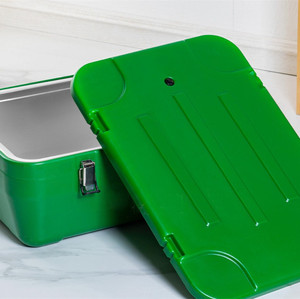 Mới đến mạnh mẽ thép không gỉ Hộp mát 3 khung hình 20L hình chữ nhật hộp mát đặt giữ lạnh & ấm cắm trại <span class=keywords><strong>container</strong></span> thực phẩm - Product Image 5