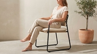 Chaise de jardin d'extérieur en tressage de corde au design moderne - Résistante aux intempéries et écologique