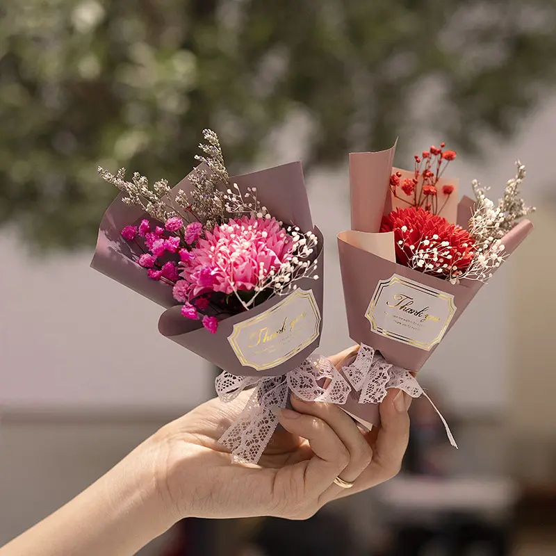 Ychon Faux perfumado sabão flor rosas cravos e estrelas reservados Artificial Comely flor presente para o casamento Dia das mães