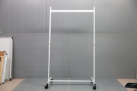 Tableau blanc mobile magnétique pliable double face effaçable à sec, surface laquée/émaillée, cadre en métal aluminium