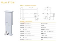 JDR Lifting Column Telescopic Electric Linear Actuator 24V untuk Meja Furnitur yang Dapat Disesuaikan Ketinggiannya.