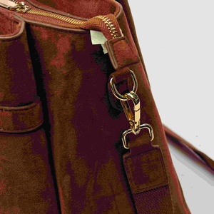 Factory Custom Vintage Suede Tote Bags Spacious Dual Carry Handbags With Custom Logo Low MOQ - Product Image 6