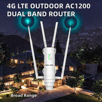 Répéteur WiFi 4G LTE Extérieur AC1200 Routeur Double Bande 1200Mbps Point d'Accès WN572HG3 Couverture 300-500m² 4x2.0dBi Externe