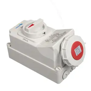 400V 32A CE Socket With Switch 3P+E SP-5605 Industrial Socket IP67 European Standard Mechanical Interlock