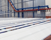 Lini Pelapisan Bubuk Otomatis Substrat Aluminium Terkendali PLC Cerdas Yuelead dengan Kapasitas 30L/jam