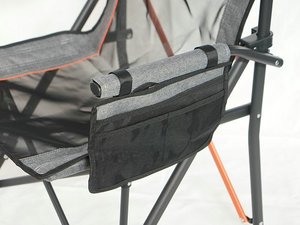 Chaise pliante inclinable d'extérieur en treillis d'acier personnalisée, portable, pour la plage, le camping et les activités commerciales - Product Image 3