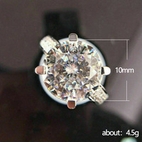 Bague de fiançailles classique CAOSHI pour femmes, zircone cubique brillante, plaqué argent, bijoux de fiançailles en cristal