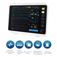 Peralatan Dokter Hewan Peliharaan Portabel 12.1 Inci Monitor Multiparameter Tanda Penting ECG Dokter Hewan ETCO2 Monitor Dokter Hewan