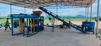 Machine semi-automatique de fabrication de blocs de béton par vibration, avec pompe PLC et boîte de vitesses, pour briques creuses et emboîtables, directement de l'usine