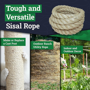 Rioop 100% Natuurlijke <span class=keywords><strong>Sisal</strong></span> Touw <span class=keywords><strong>Sisal</strong></span> Touw Gevlochten Gedraaid Touw Diy Decoratie Koord Touw Touw <span class=keywords><strong>Sisal</strong></span> Manila Recyclebaar Verpakkingstouw - Product Image 4