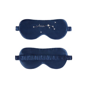 Grosir 2025 tanda zodiak bordir biru dongker 100% sutra Natural Satin relaksasi mata lucu - Product Image 6
