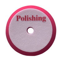 Tampon de polissage rouge Hex Logic Light-Medium pour la correction de la peinture et l'élimination des marques de tourbillons, avec plateaux de support de 6 pouces pour polisseuse DA pour les taches d'eau