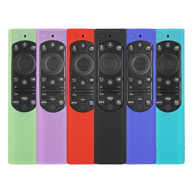Silicone Remote Control Case Compatible With Samsung BN59-01385A TV Remote Shockproof Protective Shell Cover With a Lanyard