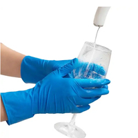 Haute qualité 4g noir jetable ménage travail Flexible tatouage Nitrile gants guantes de nitrilo sans poudre Nitrile jetable