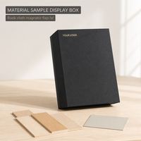 Kotak magnetik bergaya buku dengan baki multi-slot untuk sampel material