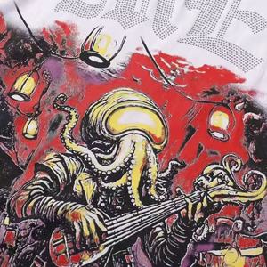 顶级重量级100% 棉混搭情感t恤服装t恤街装图形印花超大衬衫 - Product Image 2