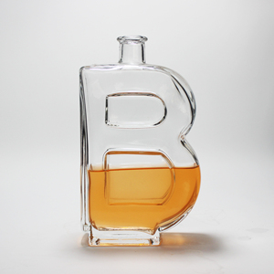 Botella de Vidrio Duradera en Forma de <span class=keywords><strong>B</strong></span> de 750 ml para Whisky, Vodka, Tequila, Ron, Brandy, Ginebra, con Logotipo Personalizado, Venta al por Mayor para Bares y Bebidas - Product Image 2