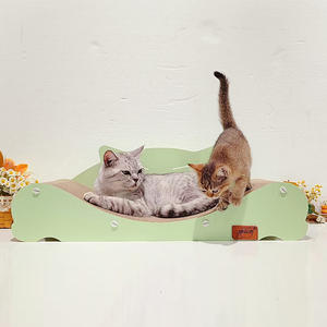 Grosir Catnip kertas bergelombang interaktif hewan peliharaan kucing tiang penggaruk kucing kardus - Product Image 1