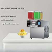 Machine à glace pilée commerciale haut de gamme, 4 bacs, production de 120 kg, en acier inoxydable, automatique, pour les lieux à forte capacité