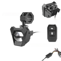 Lumière forte pour moto avec lentille jaune lumière blanche projecteur LED feux de route/feux de croisement phare de conduite auxiliaire avec interrupteur à bouton
