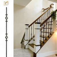 Balustrade d'escalier en fer massif de haute qualité, facile à installer, vente en gros, pour balcon, intérieur, extérieur, appartement