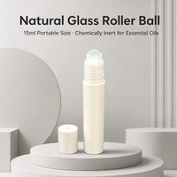 Flacon roll-on en PP de 15 ml avec bille en verre, flacon roll-on pour huiles essentielles, flacon roll-on portable rechargeable, directement de l'usine