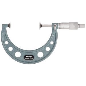 Micrómetro de Disco Mitutoyo 75-100 mm, Resolución de 0.01 mm, Medición Exterior - Product Image 1