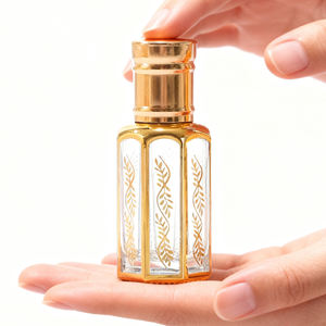 Bouteille à rouleaux dorés de 3ml 6ml 10ml 12ml Petit rouleau d'huile de <span class=keywords><strong>parfum</strong></span> sur bouteille Attar en verre Bouteille en verre vide colorée rechargeable personnalisée - Product Image 2