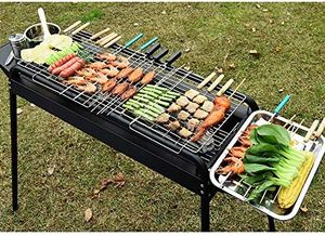 Parrilla de Carbón Portátil Multifuncional Plegable para Uso en Exteriores, de Acero Inoxidable, Sin Humo, Resistente al Viento, Antiadherente - Product Image 2