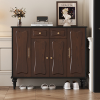 Armoire à chaussures d'entrée de grande capacité de style français classique maison élégance armoire de rangement de chaussures en bois moderne