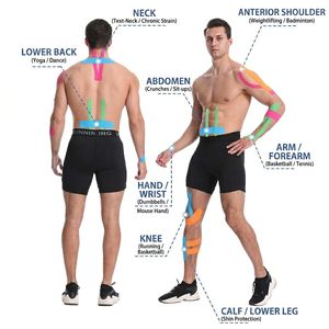 Cinta <span class=keywords><strong>de</strong></span> Kinesiología Flexible y Transpirable <span class=keywords><strong>de</strong></span> Algodón <span class=keywords><strong>de</strong></span> 5 cm <span class=keywords><strong>para</strong></span> Alivio del <span class=keywords><strong>Dolor</strong></span> en Tobillos, Muñecas y Rodillas, Soporte Muscular y Recuperación Deportiva - Product Image 2