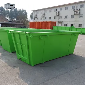 Cheap Open Top Skip Container Waste Management Metal Skip Bin For Waste Recycling